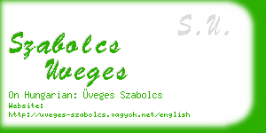 szabolcs uveges business card